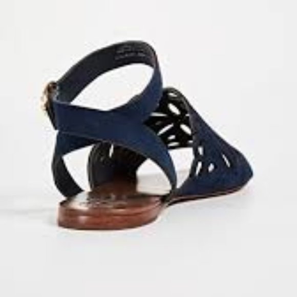 Auth TORY BURCH May Perforated Ankle Strap Sandal - Picture 2 of 8
